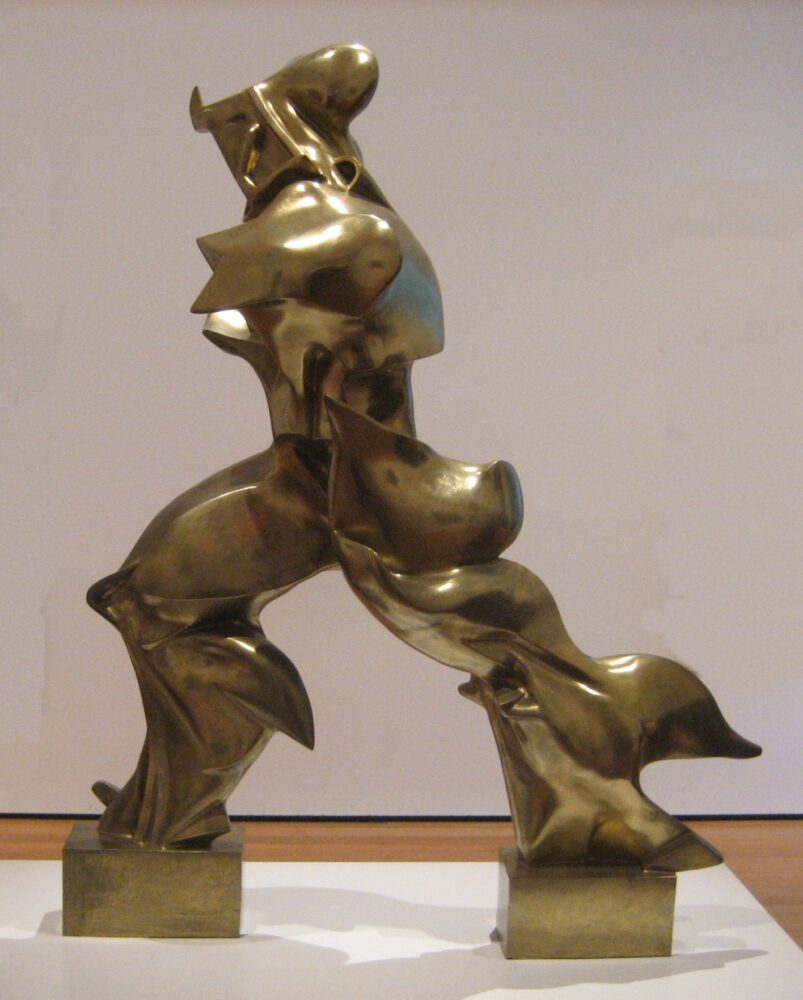 Scultori italiani contemporanei: 5 maestri dell'Arte moderna 3 Unique Forms of Continuity in Space 1913 bronze by Umberto Boccioni