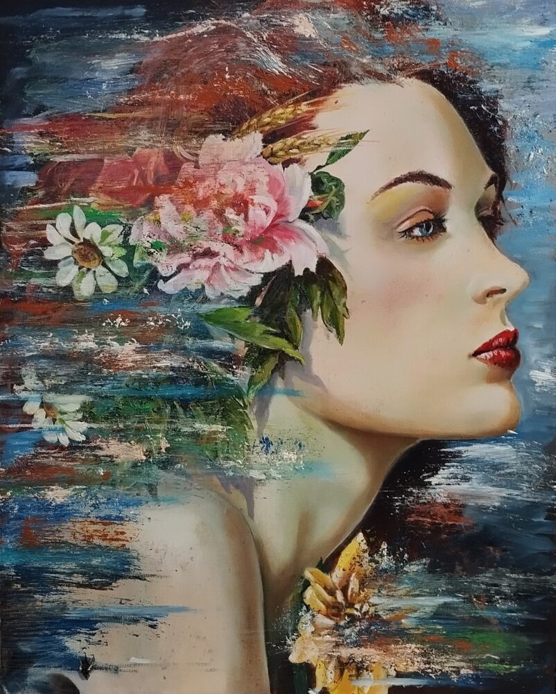 Aprile 2025 | Gianna Masoero 6 Se la primavera avesse un volto. olio 40x50 1