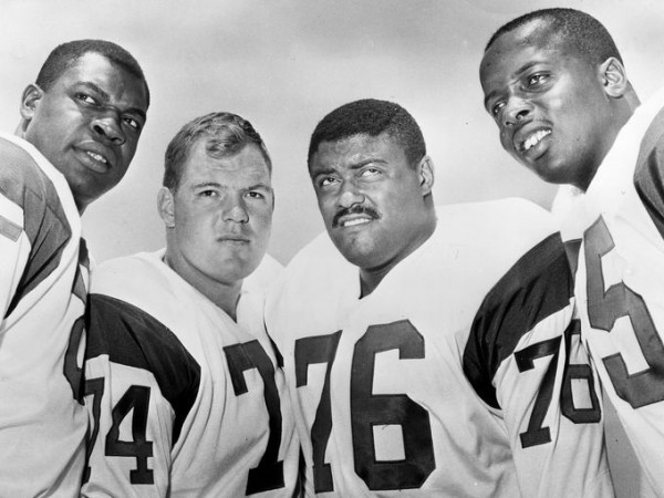 Fearsome 4-some Rosey Grier, Lamar Lundy, Merlin Olsen, Deacon Jones