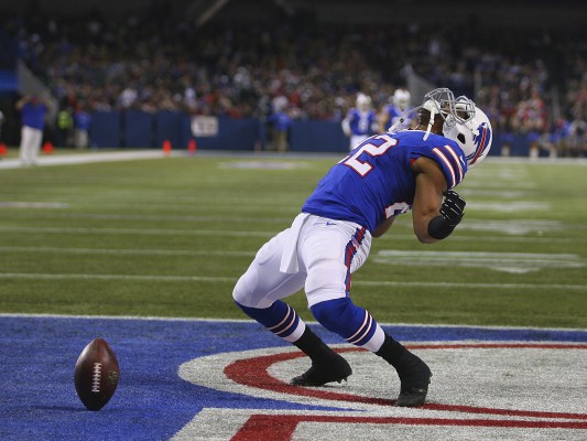 Fred Jackson of the Buffalo Bills celebrates scoring a touchdown