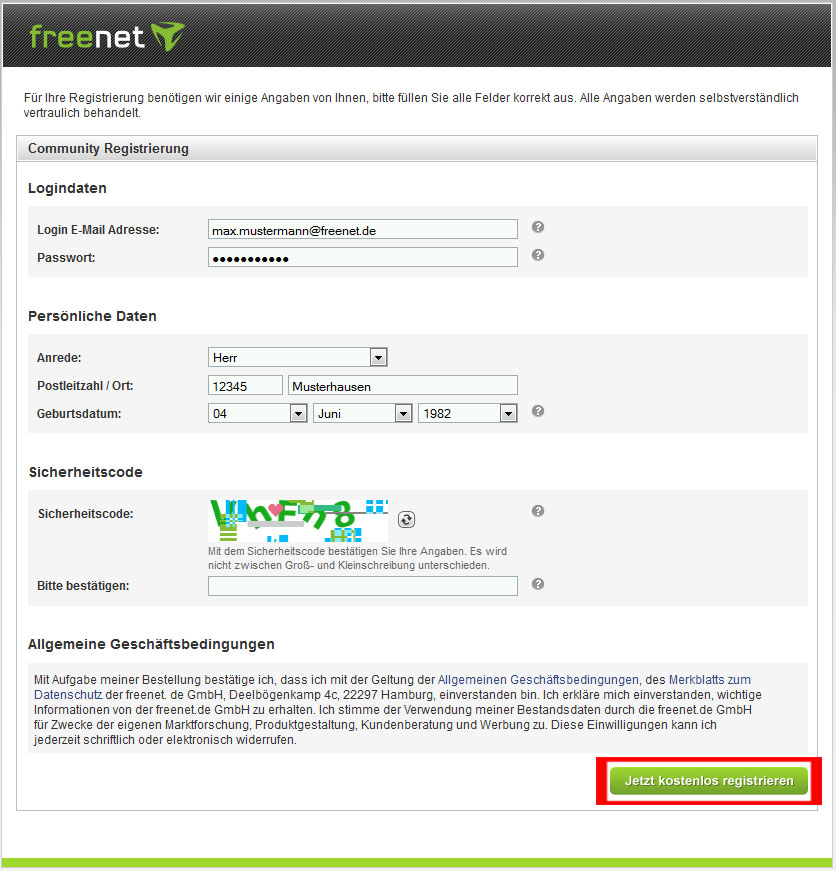 1. Reg und Profil erstellen 3