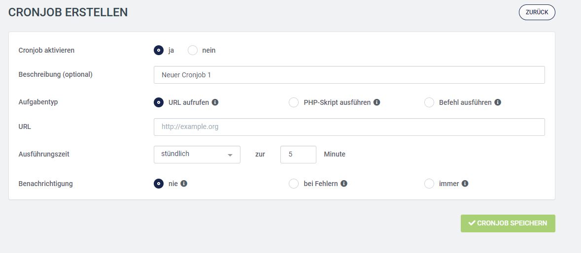 Chronjob erstellen