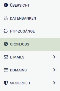 Chronjobs Menü