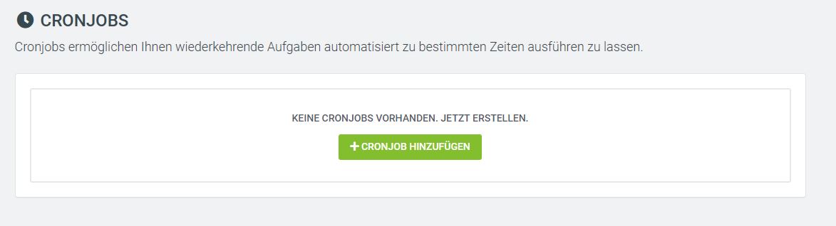 Chronjobs hinzufügen