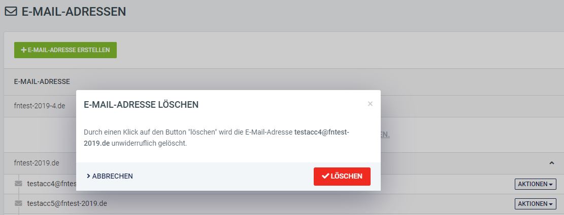 Emails löschen