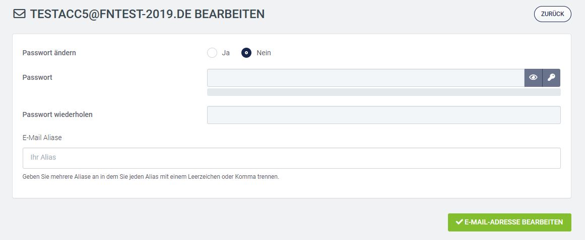 email bearbeiten