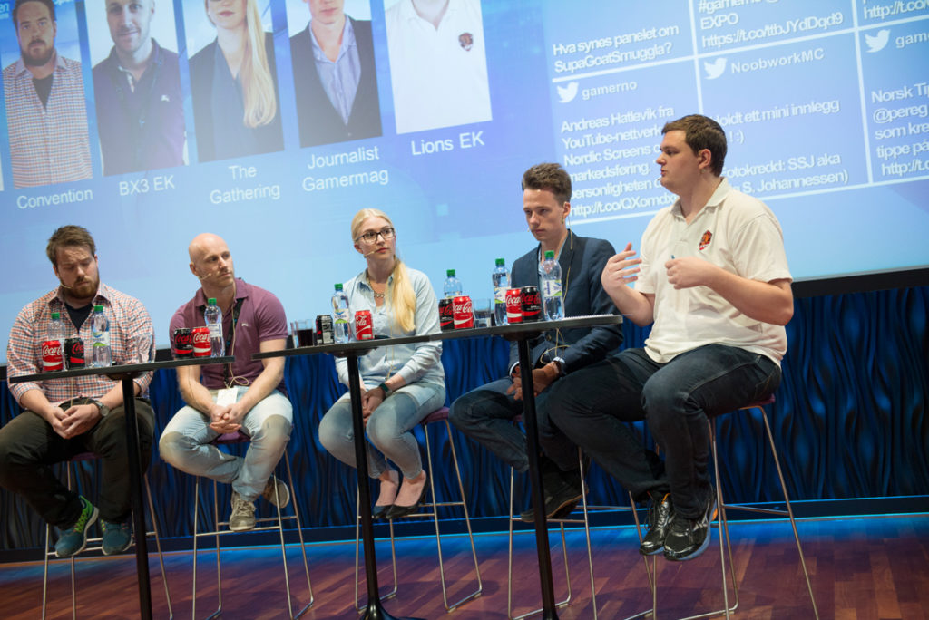 Fra en paneldebatt under fjorårets E-sportdag.