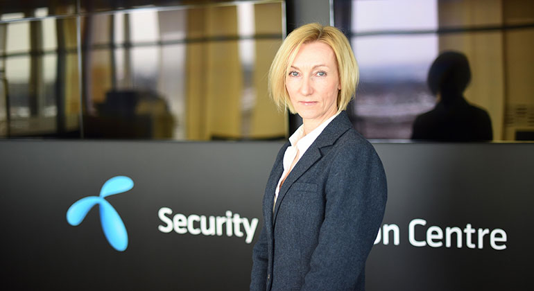 Sikkerhetsdirektør Hanne Tangen Nilsen i Telenor. Foto: Martin Fjellanger, Telenor