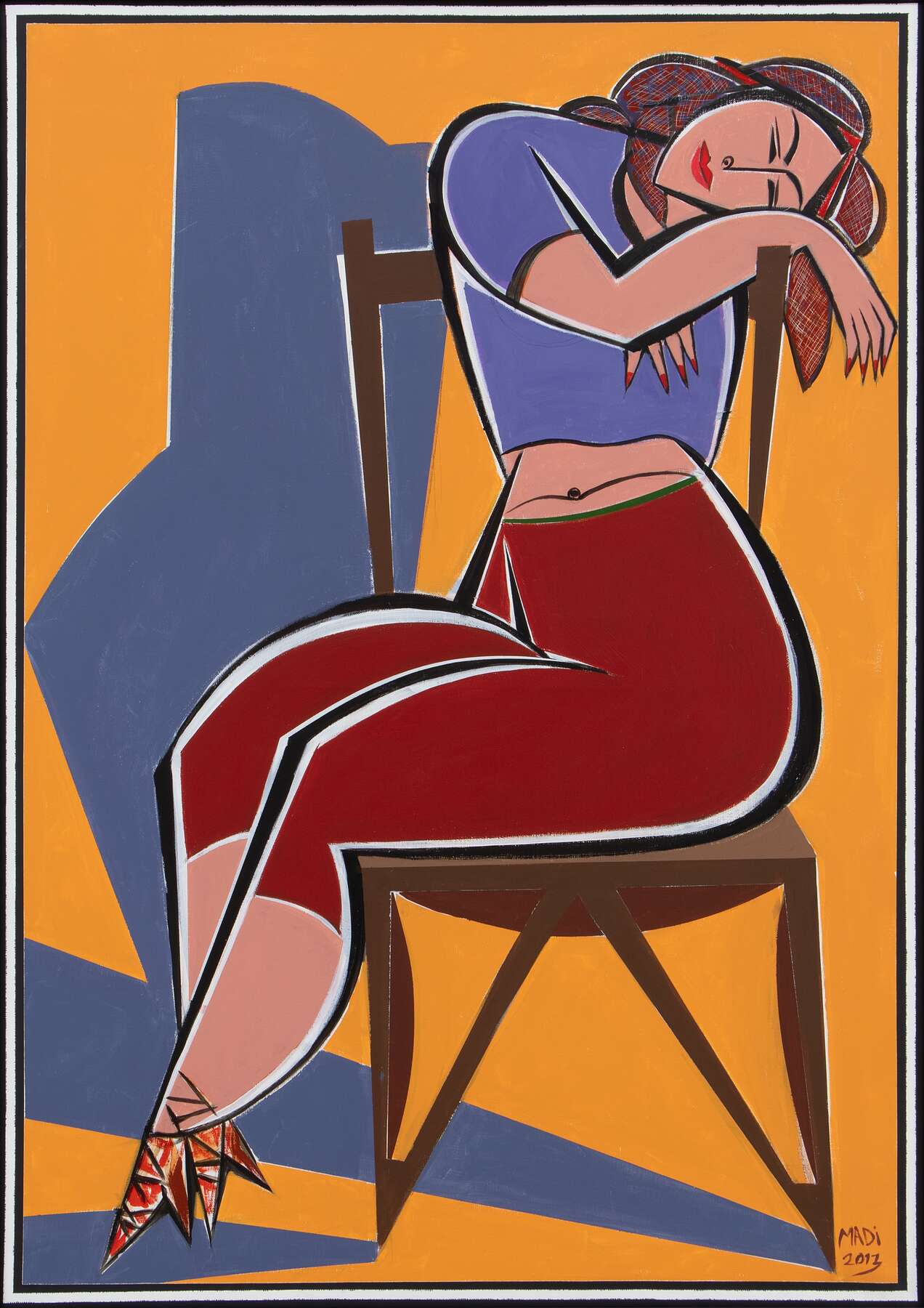 gallery artwork titled: Leaning on the Chair image alt