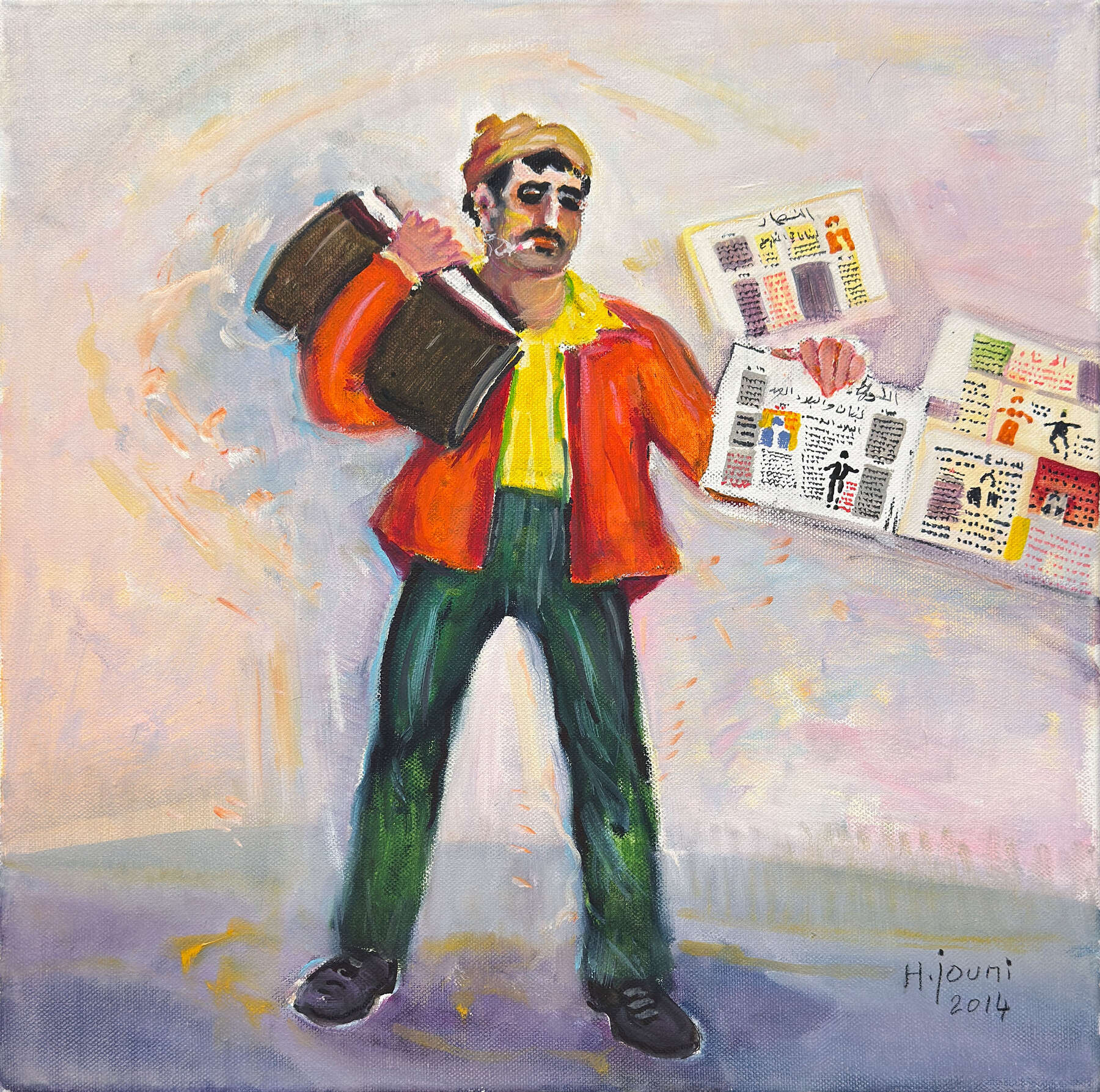 gallery artwork titled: Newspaper Seller  image alt