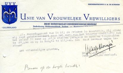 ‘Prinses op de hoogte houden’ ‘Prinses op de hoogte houden’