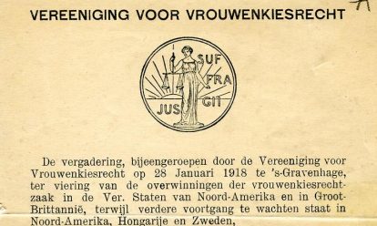 Pamflet over vrouwenkiesrecht
