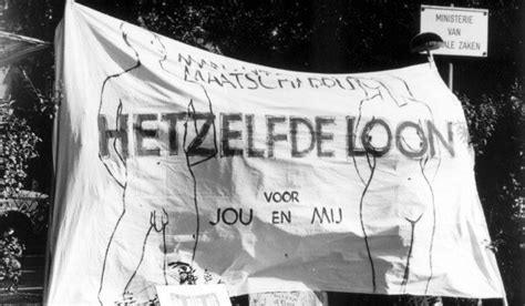 actie voor gelijk loon vrouwen mannen bij ministerie voor sociale zaken 1981