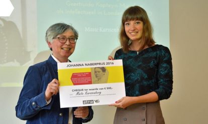 Studente Maite Karssenberg wint Johanna Naberprijs 2016