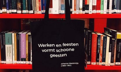 Tas “Werken en feesten vormt schoone geesten” Tas “Werken en feesten vormt schoone geesten”