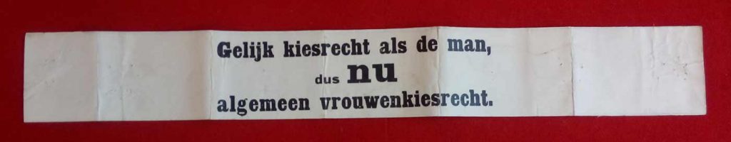 wikkel Gelijk kiesrecht, algemeen vrouwenkiesrecht (Atria collectie p002303)
