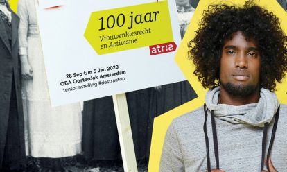 daryll met protestbord 100 jaar vrouwenkiesrecht en activisme daryll met protestbord 100 jaar vrouwenkiesrecht en activisme