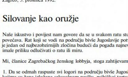 Silovanje kao oružje - Rape as a weapon Silovanje kao oružje