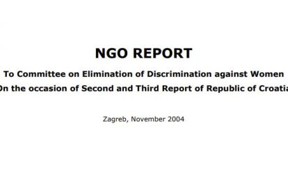 NGO report Croatia NGO report