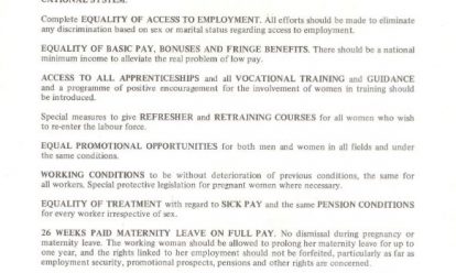Working Women's Charter Working Women’s Charter