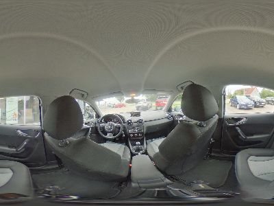 360° Innenansicht Audi A1 Sportback      1.0 TFSI sport ultra+Sportsitze+Sportfahrwerk+Dach Kontrastfarbe+Klimaautomatik+Einparkhilfe APS+Navigations-Paket+Media-Paket+XENON+Sitzheizung+5-Sitzer !  