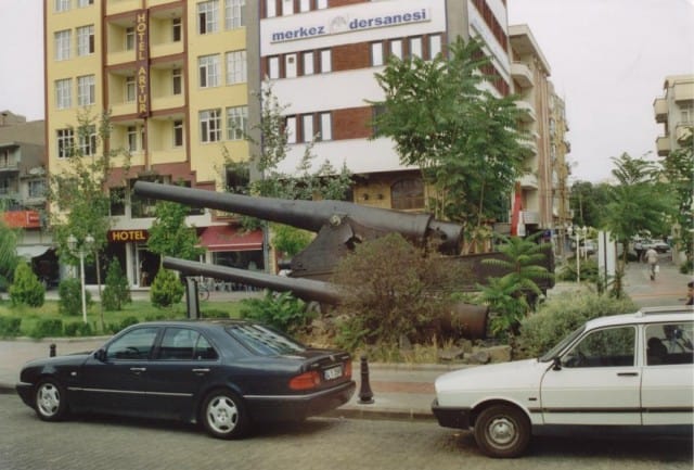 Cannone colpito a Canakkale