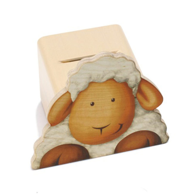 Holz-Kässeli Schaf für kleine Sparfuchse | Bestswiss.ch