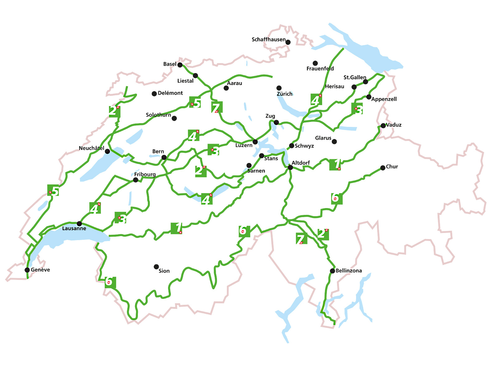 Wanderrouten in der Schweiz Wanderrouten in der Schweiz