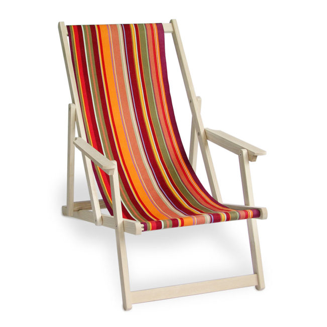 Liegestuhl mit Fusshocker – Massivholz Esche | Bestswiss