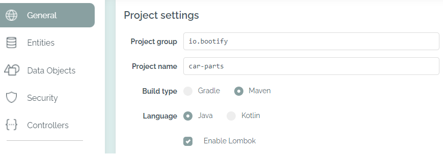 Adjusting the Project settings Adjusting the Project settings