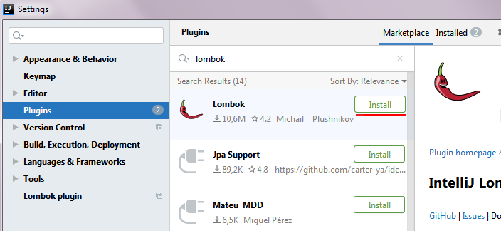 intellij lombok plugin