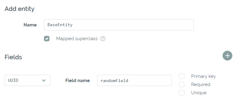 Adding a mapped superclass Adding a mapped superclass