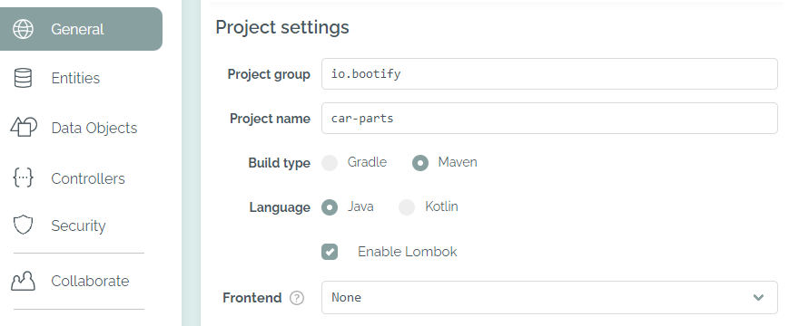 Adjusting the Project settings Adjusting the Project settings