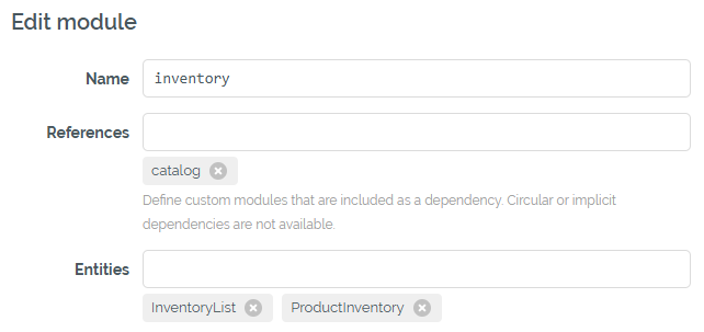 Editing a custom module Editing a custom module