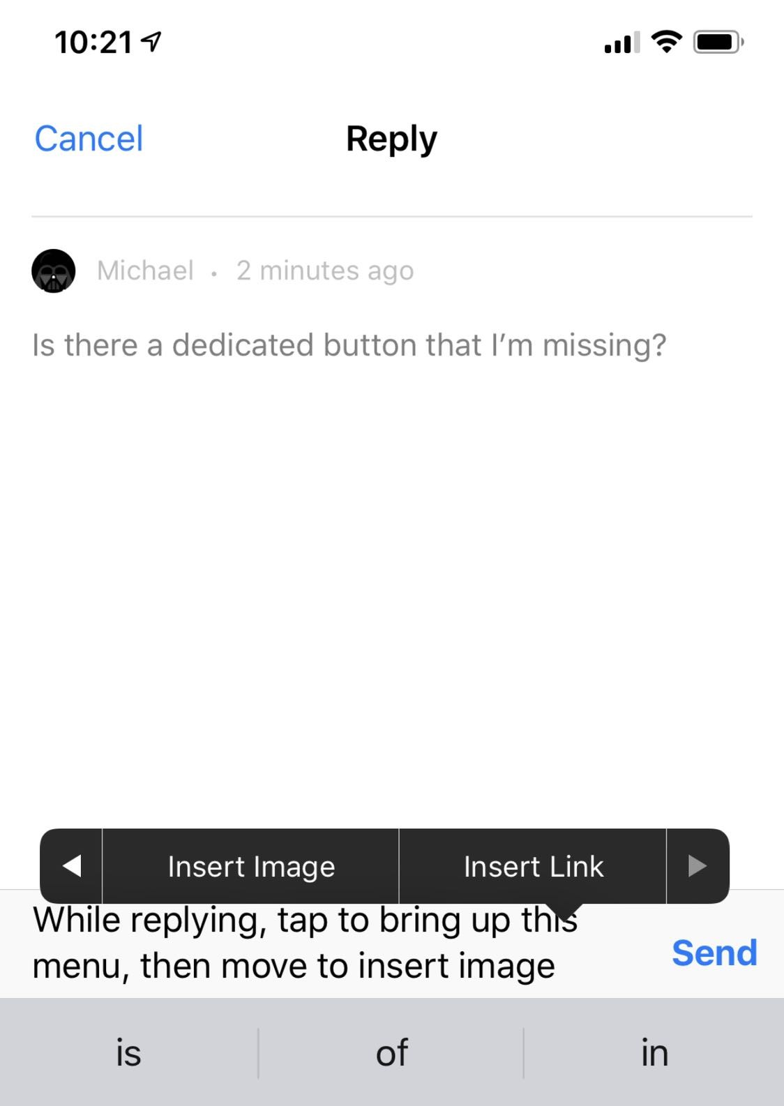 Add ability to add gifs to topics / replies from mobile bunq Together