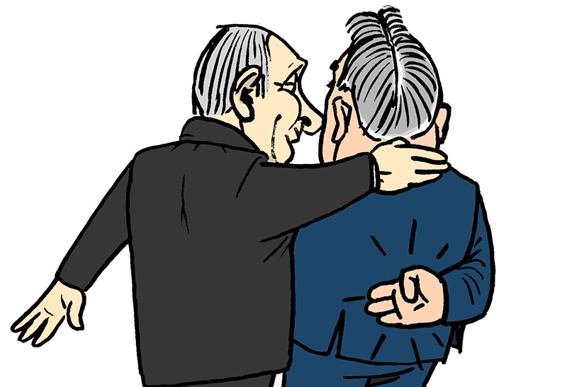 Viktor Orbán is not his own master (nonverbal hand signal that provides a way to discreetly communicate when someone needs help