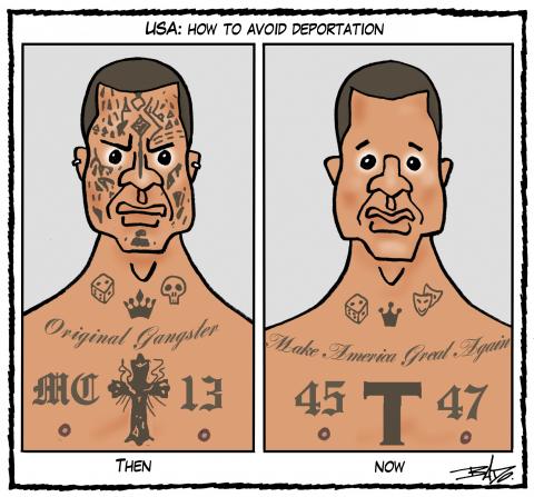 Foreign gang members try to blend in MAGA America.