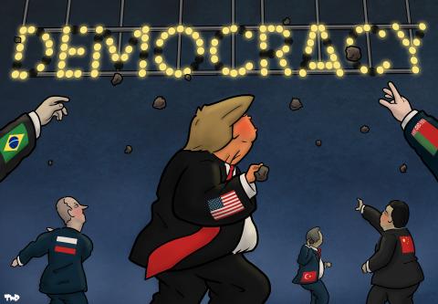 Cartoon about democracy