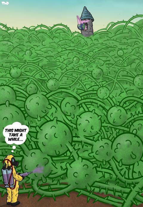 Cartoon about the coronavirus vaccine