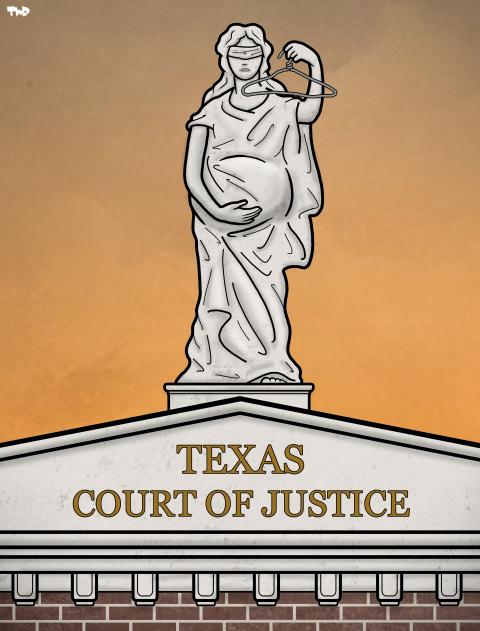 Cartoon about the abortion ban in Texas