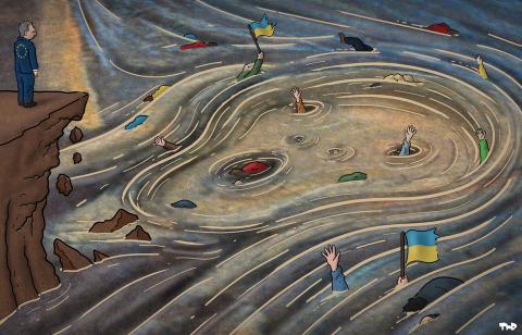 Cartoon about Europe and Ukraine