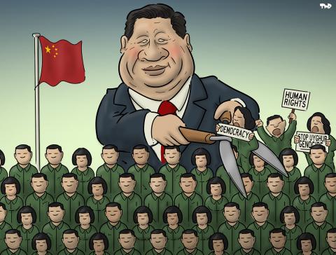 Cartoon about Xi Jinping
