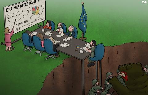 Cartoon about Ukraine joining the EU