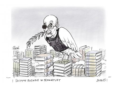 Salman Rushdie honored in Frankfurt