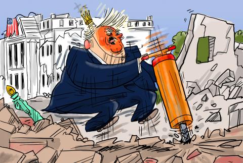 Tearing down the East Wing