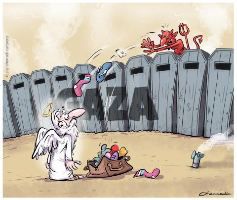  in Gaza, it seems that there is no place for God or his angels