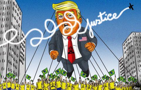 Jair Bolsonaro supporters take to the streets praising the US and Trump