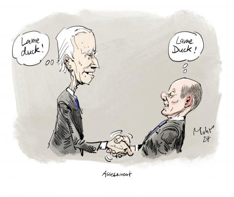 US-President Joe Biden meets chancellor Olaf Scholz in Berlin, considering him a lame duck.