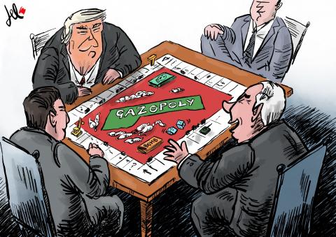 gaza cartoon monopoly board of peace del rosso 