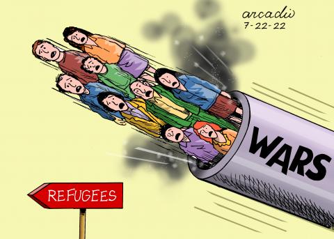 The wars produce new refugees in all over the world.
